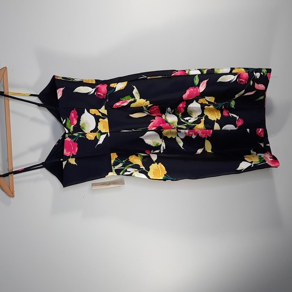 NWT ELIZA J. NAVY/FLORAL( YELLOW, PINK & WHITE) DRESS SZ 4 - Picture 6 of 11